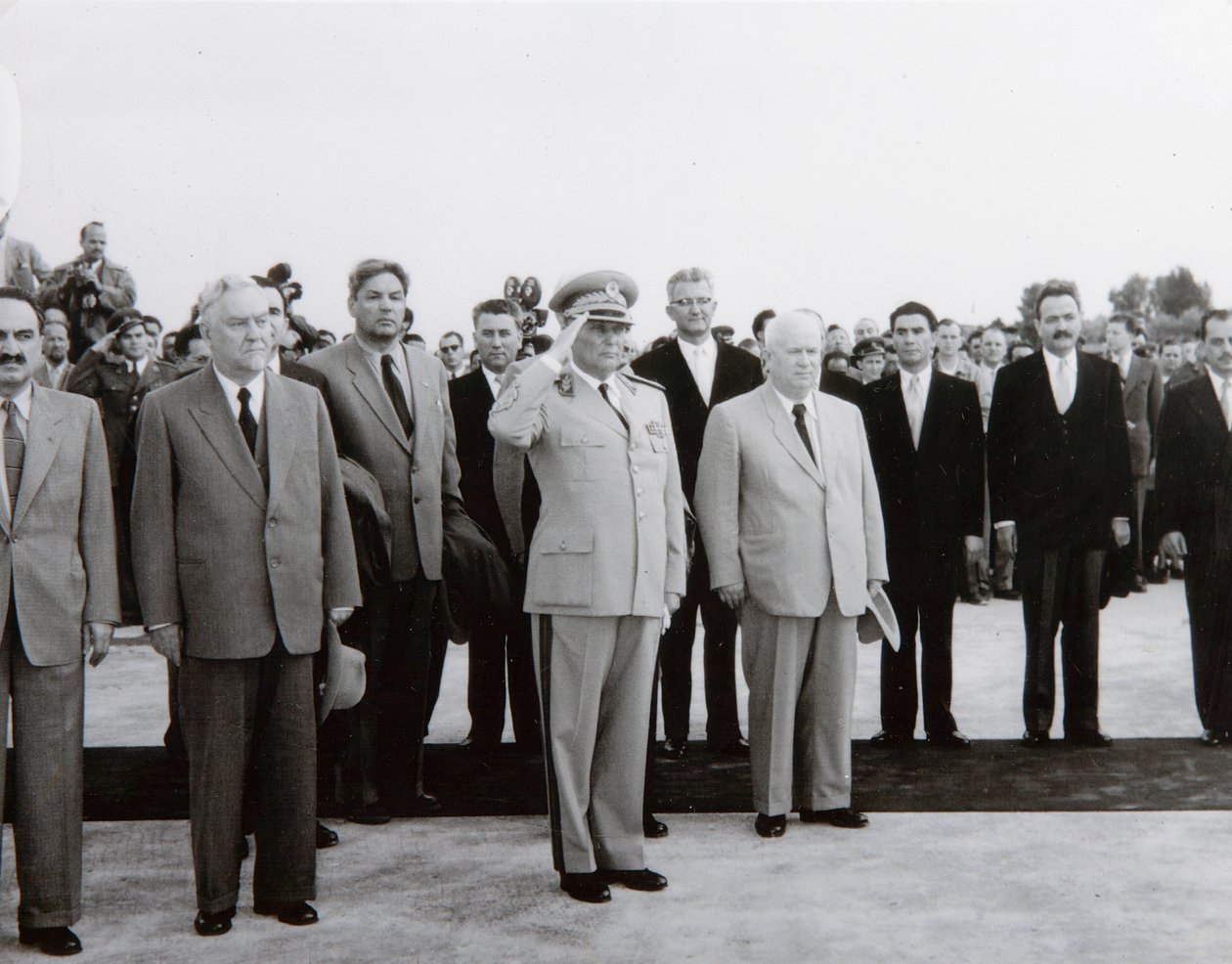Przybycie delegacji sowieckiej do Belgradu w Jugosławii, 26 maja 1955. autorstwa Unbekannt