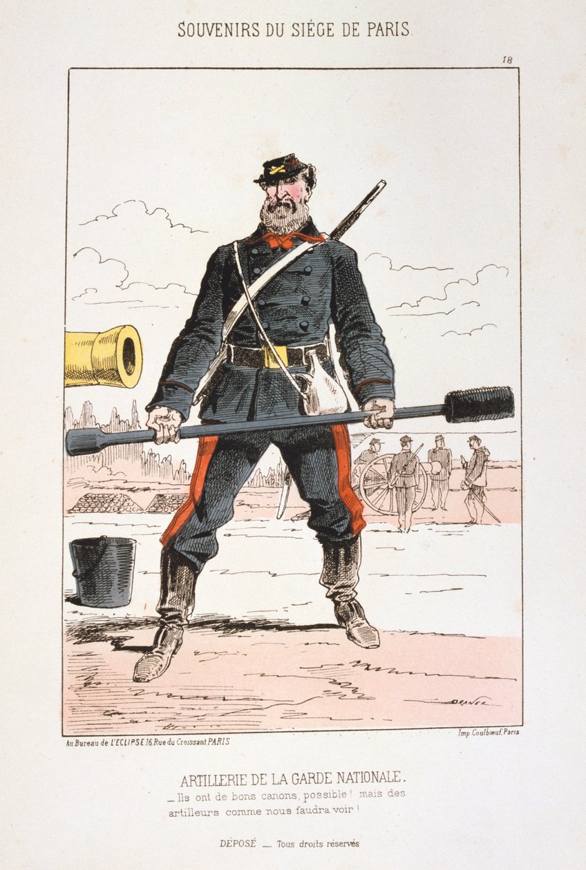 Artyleria Gwardii Narodowej, oblężenie Paryża, 1870-1871 autorstwa Unbekannt