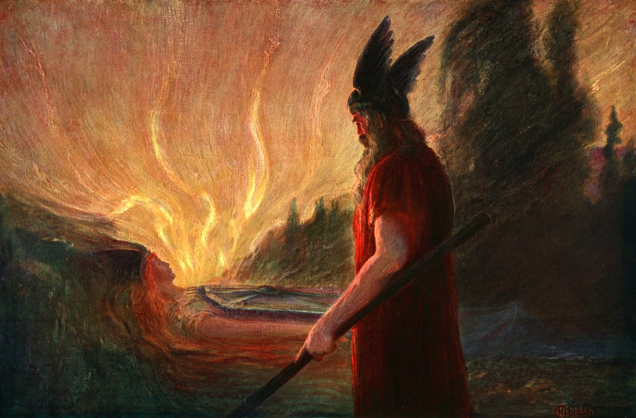 „Gdy wznoszą się płomienie, liście Wotan”, 1906 autorstwa Unbekannt