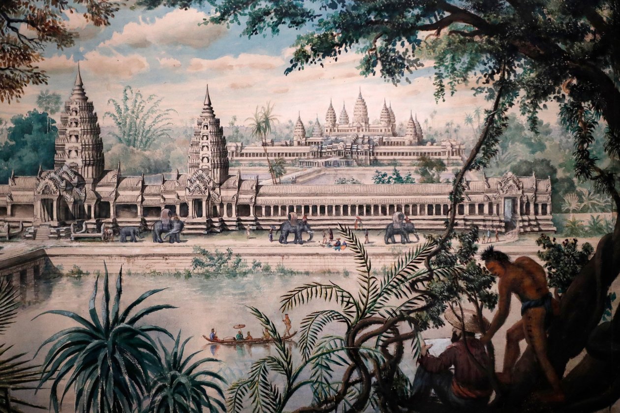 Muzeum Cywilizacji Azji, Angkor, Exploring Sacred City of Cambodia, Widok Angkor Wat autorstwa Louisa Delaporte około 1870-73, Singapur, 2018 (zdjęcie) autorstwa Unbekannt