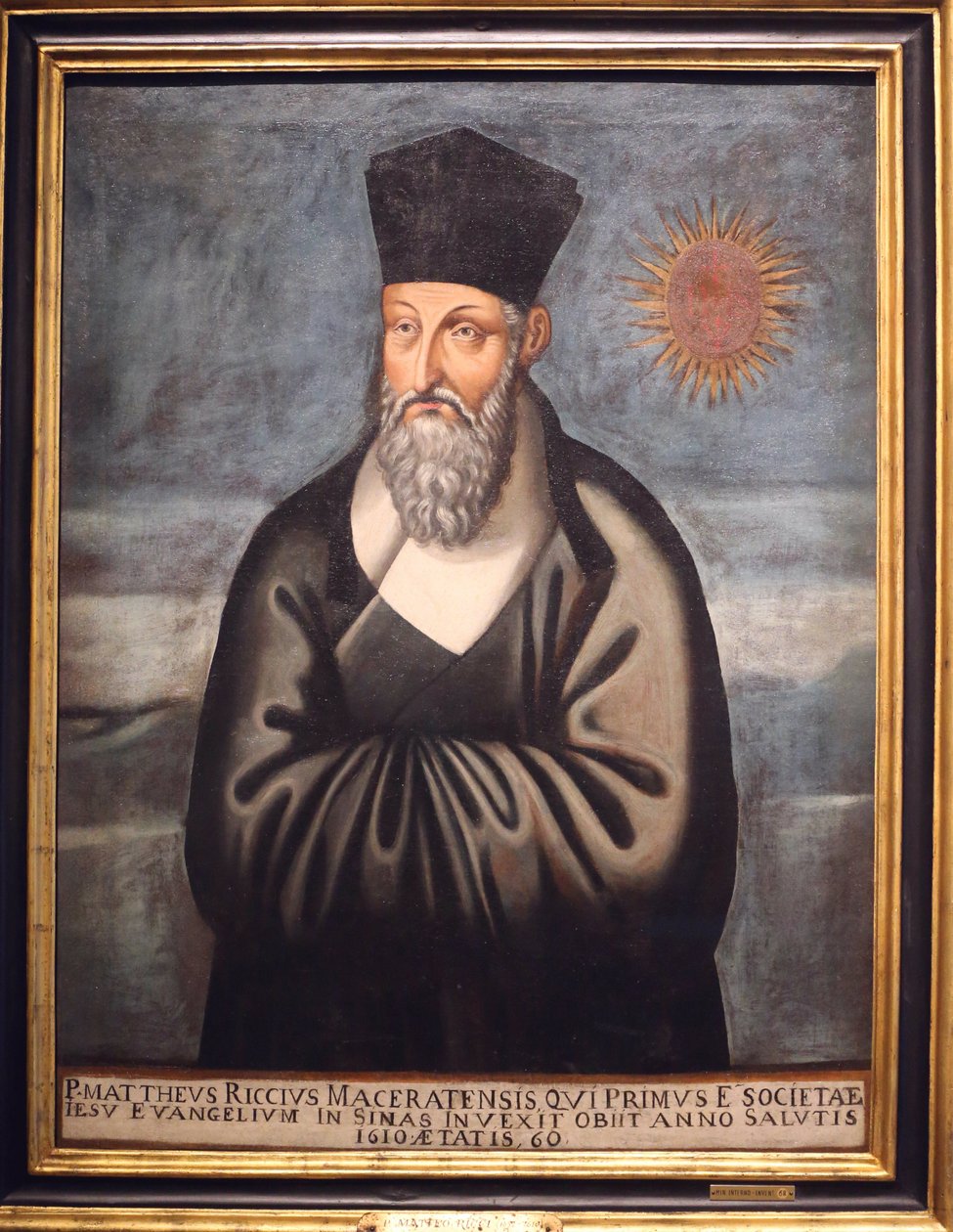 Muzeum Cywilizacji Azjatyckich. Chrześcijaństwo w Azji: Sztuka sakralna i splendor wizualny. Portret Matteo Ricciego (Włoskiego jezuity, który większość życia spędził na sprowadzaniu chrześcijaństwa do Chin). Emmanuele Pereira (Ty Wenhui autorstwa Unbekannt