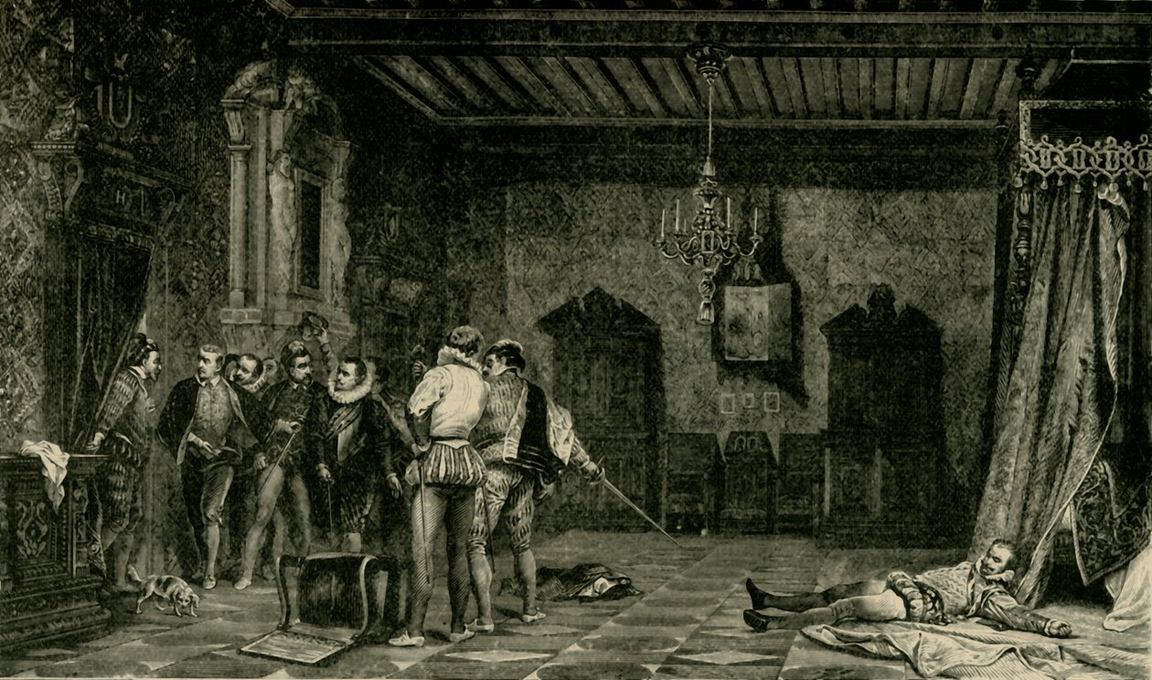 Zabójstwo Henryka, księcia Guise, grudzień 1588, 1890. autorstwa Unbekannt