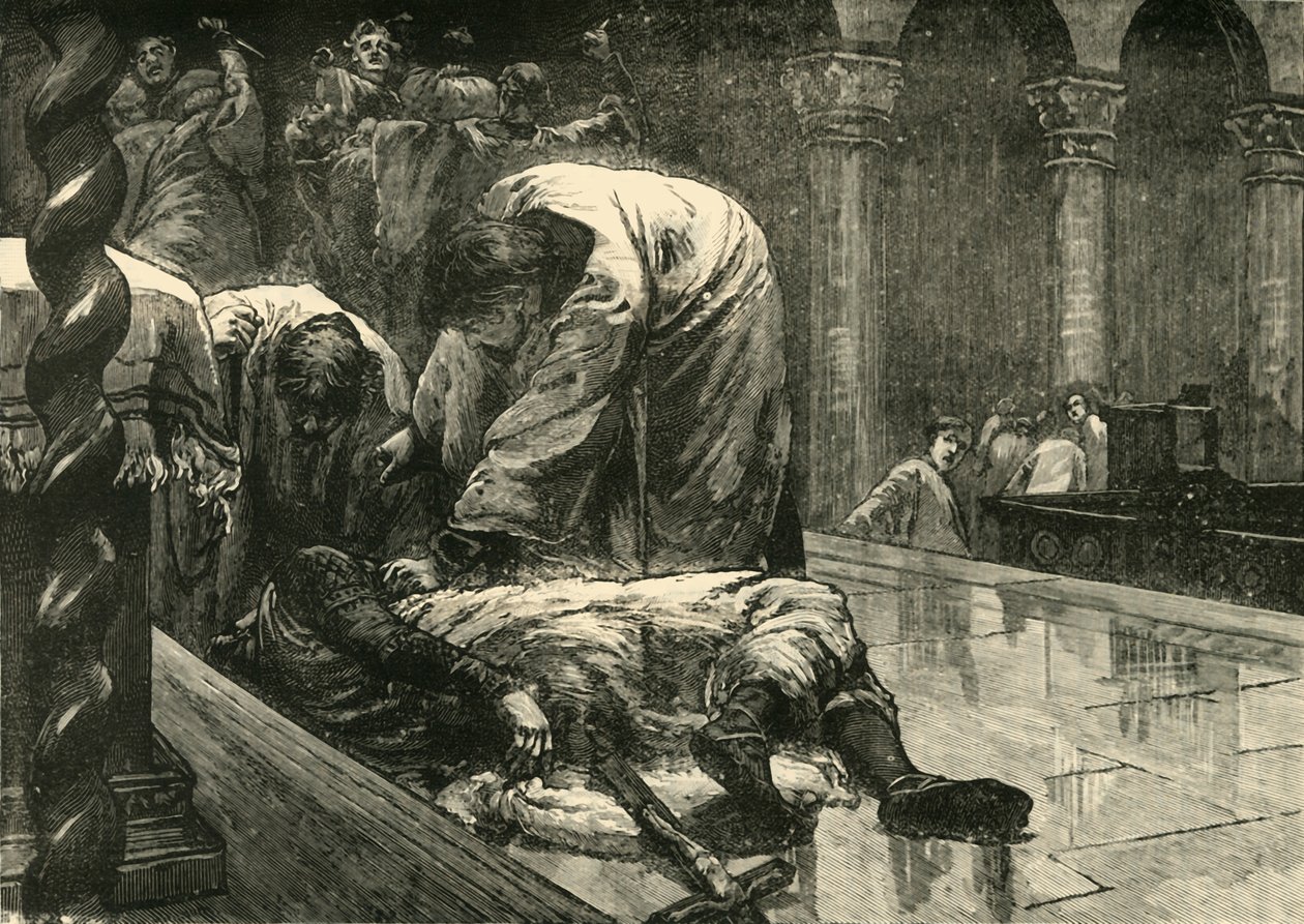 Zabójstwo cesarza Leona V, 820 AD, 1890. autorstwa Unbekannt