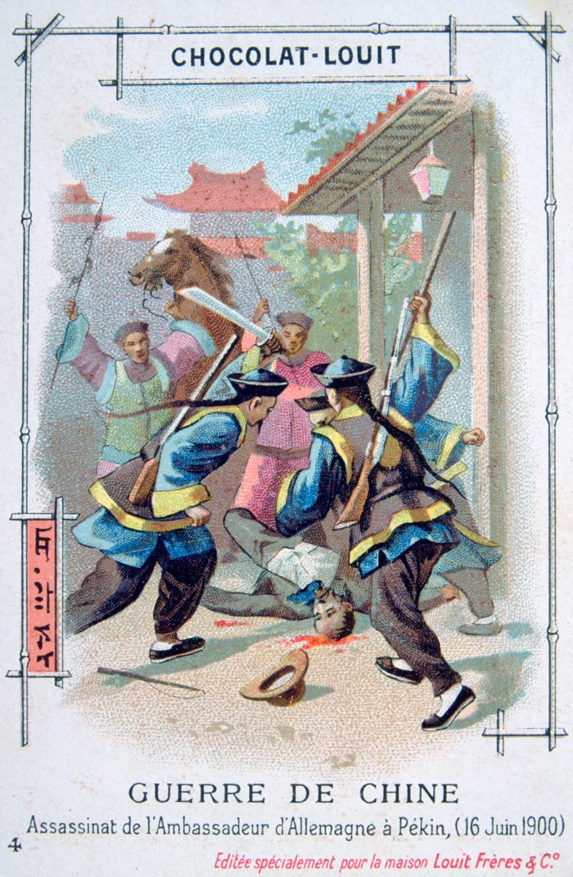 Zamach na ambasadora Niemiec w Pekinie, Rebelia Bokserów, Chiny, 16 czerwca 1900 autorstwa Unbekannt