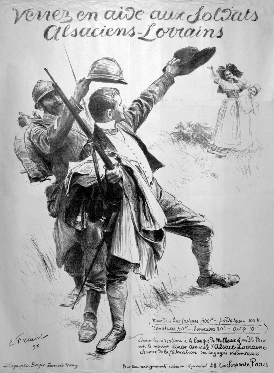 Asystować żołnierzom alzackim, francuski plakat I wojny światowej, 1916 autorstwa Unbekannt