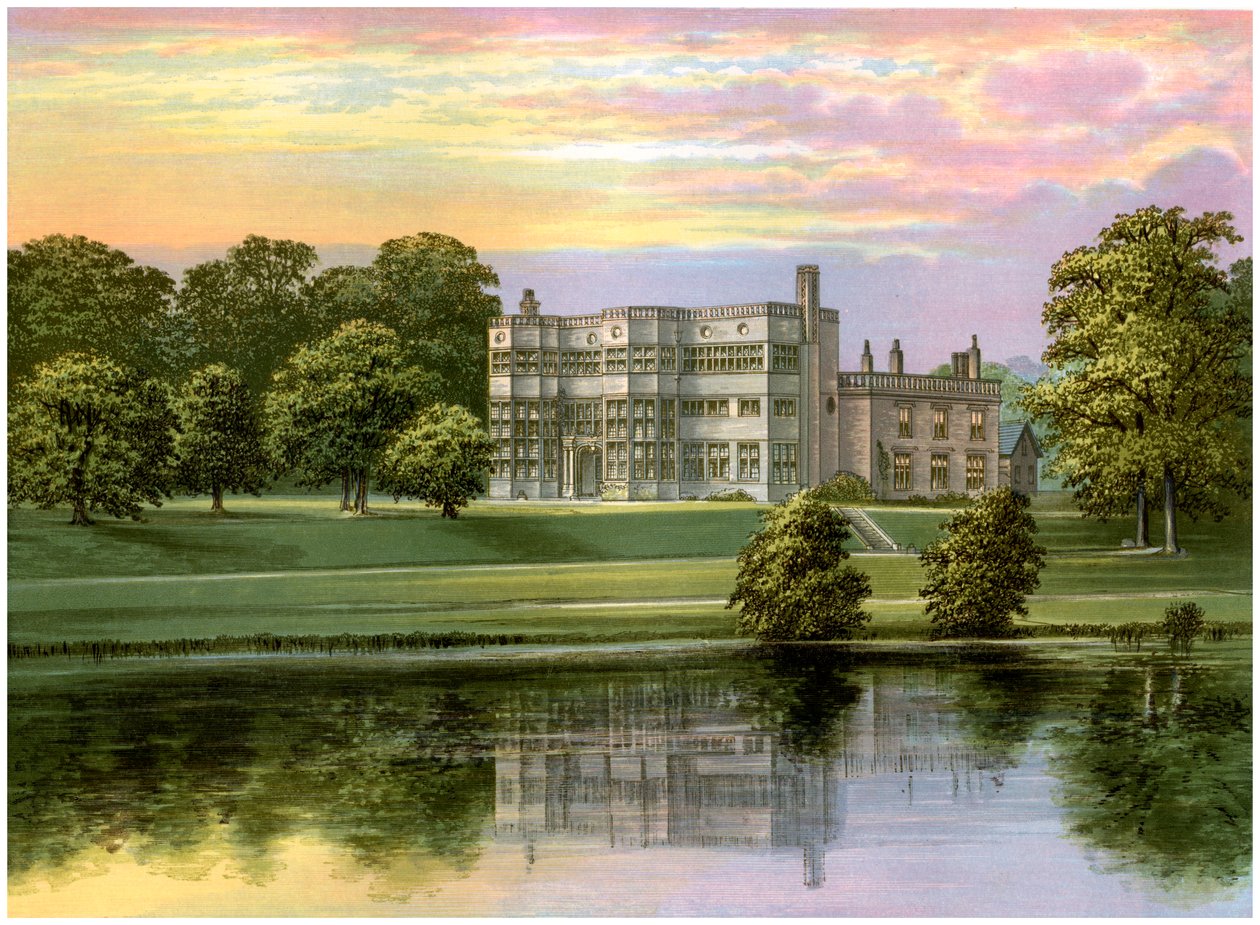 Astley Hall, Lancashire, dom Baroneta de Hoghtona, ok. 1880 r. autorstwa Unbekannt