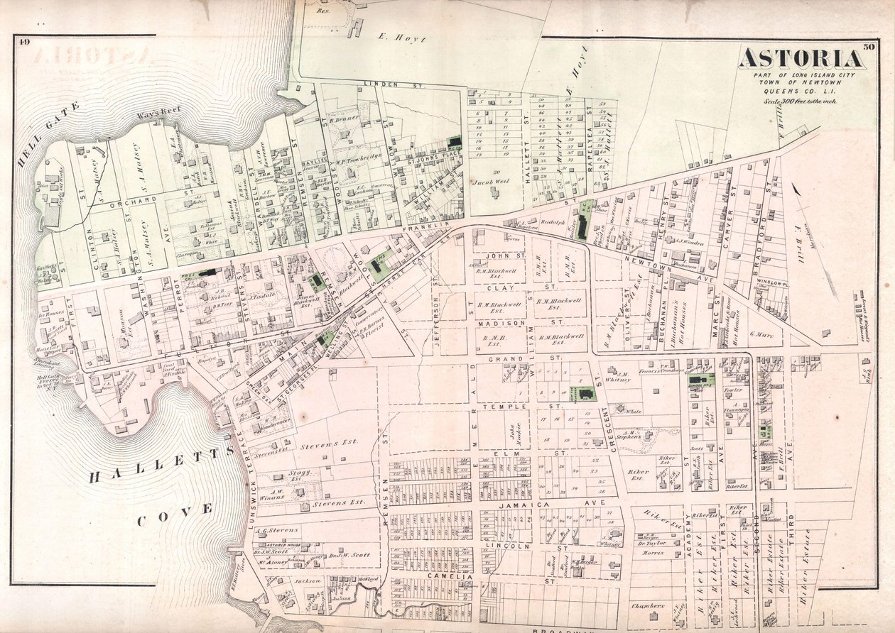 Astoria, część Long Island City, miasto Newtown, Queens, Co. LI autorstwa Unbekannt