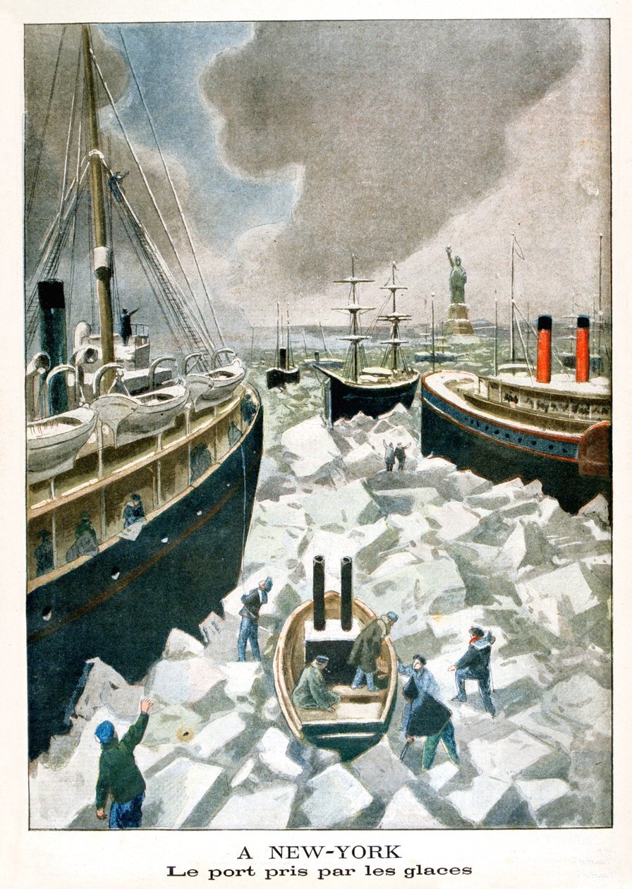 W Nowym Jorku, port zajęty przez lód, 1901 autorstwa Unbekannt