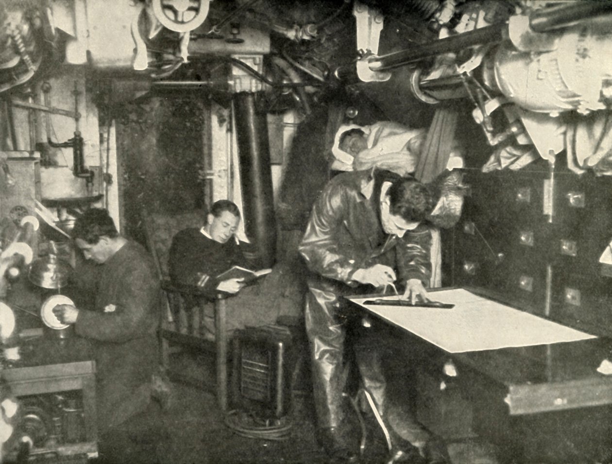 Na dnie morza. W mesie okrętu podwodnego, 1919. autorstwa Unbekannt