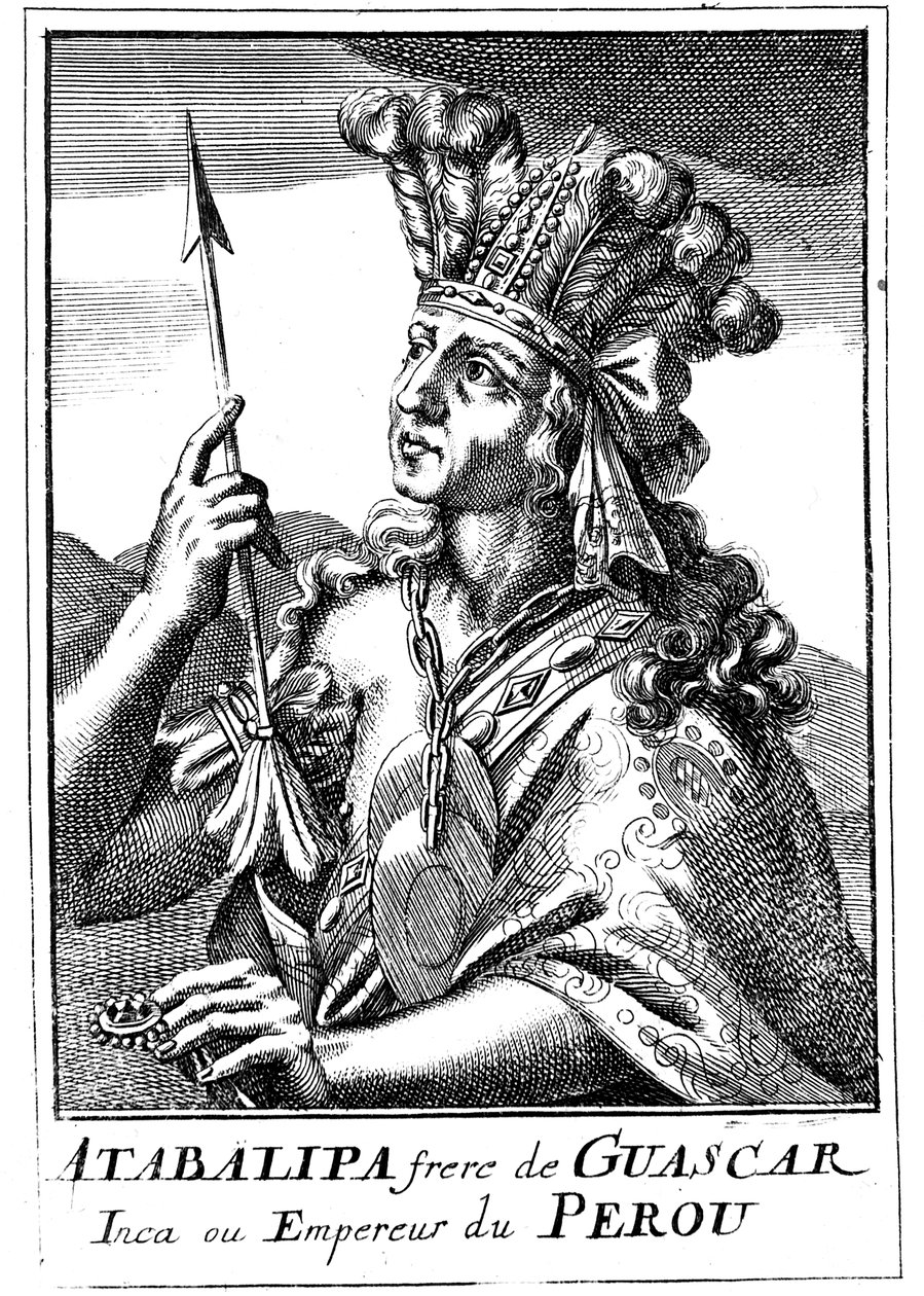 Atahualpa d1553, ostatni cesarz Inków Peru, 1686 autorstwa Unbekannt
