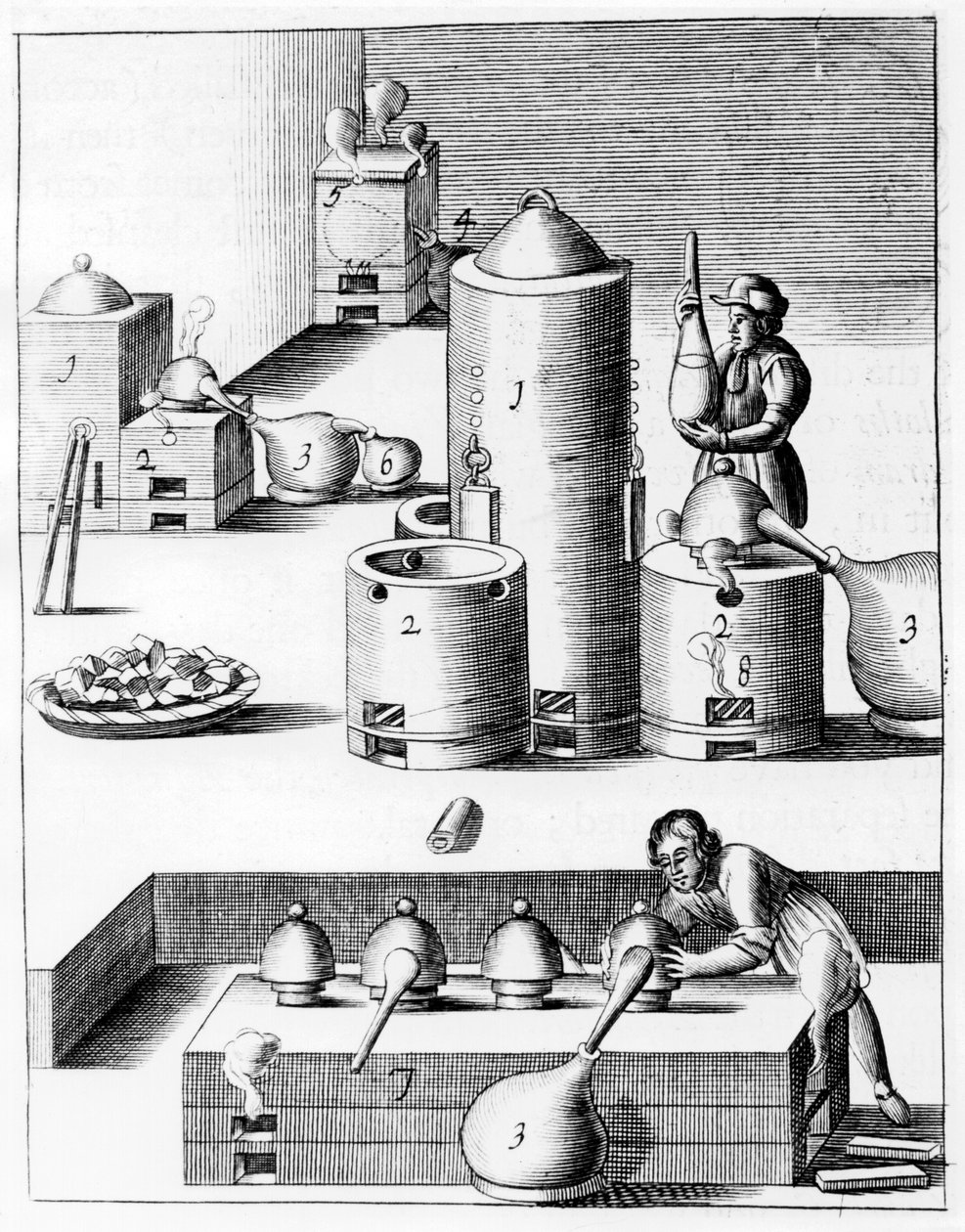 Athanor lub Slow Harry, piec samozasilający utrzymujący stałą temperaturę, 1683 autorstwa Unbekannt