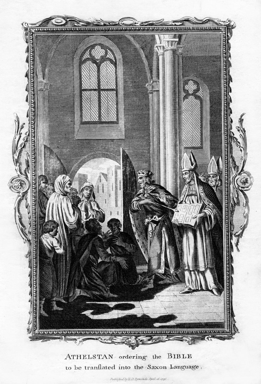 Athelstan kazał przetłumaczyć Biblię na język saski, 1796 autorstwa Unbekannt