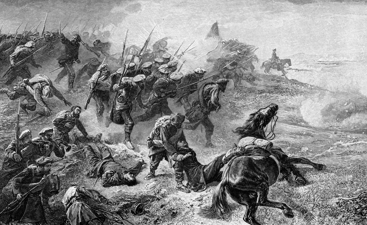 Atak karlistów baskijskich podczas buntu 1872-1876, 1902 autorstwa Unbekannt