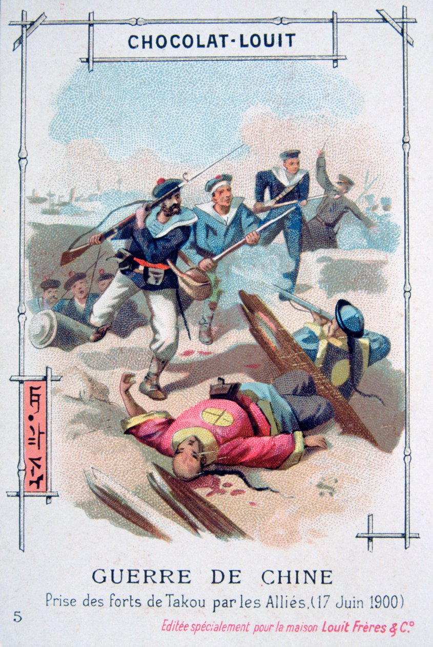 Atak na forty Taku przez aliantów, Rebelia Bokserów, Chiny, 17 czerwca 1900 autorstwa Unbekannt