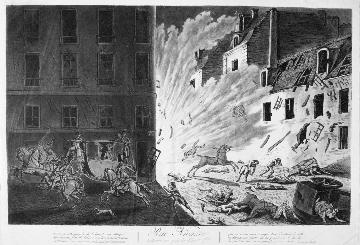 Próba zamachu na Napoleona, 24 grudnia 1800 autorstwa Unbekannt