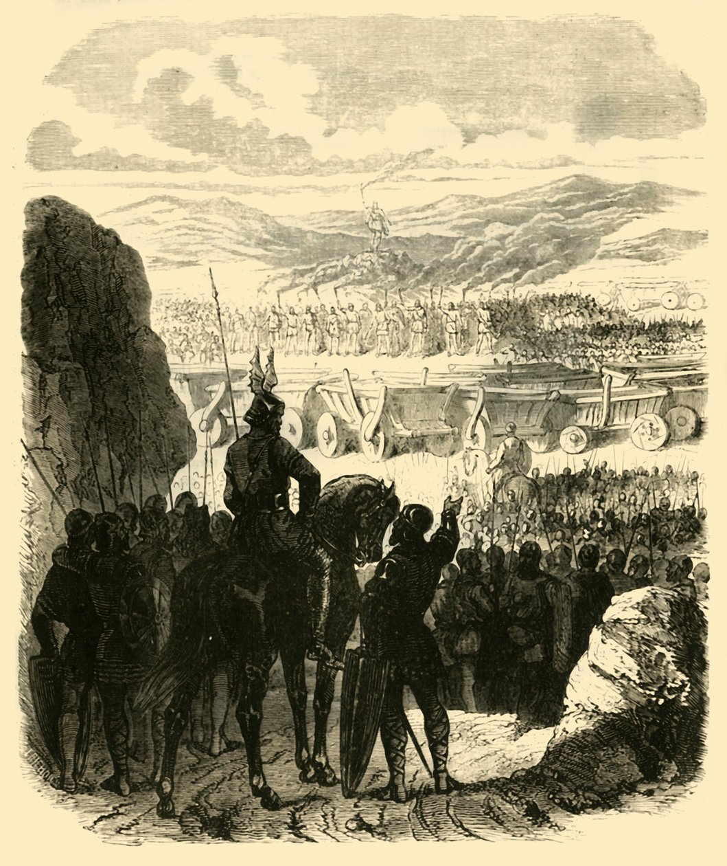 Attila na stosie, po jego klęsce przez Aetius, 453AD, 1890. autorstwa Unbekannt
