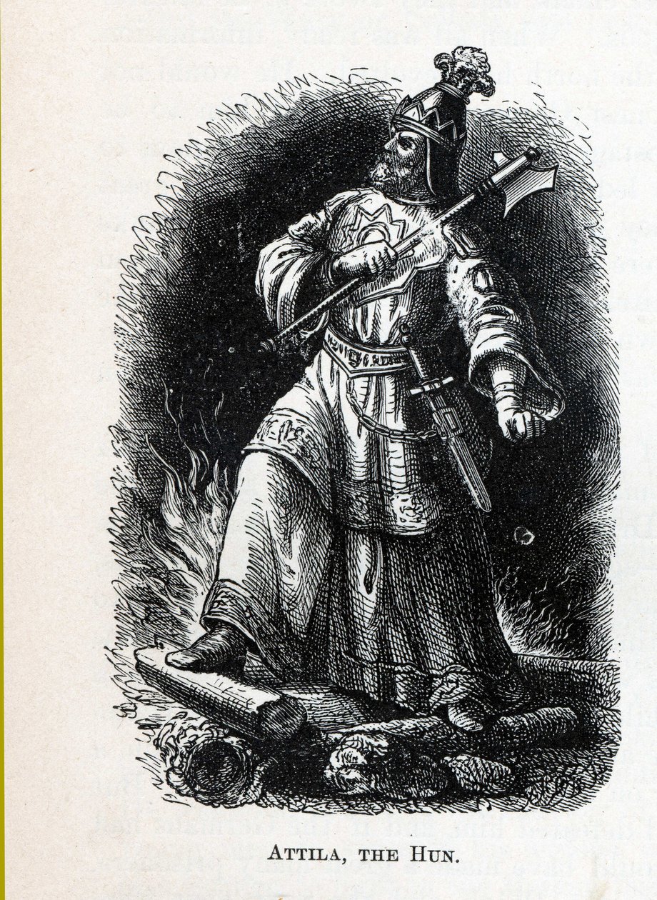 Hun Attyla, 1882 r autorstwa Unbekannt