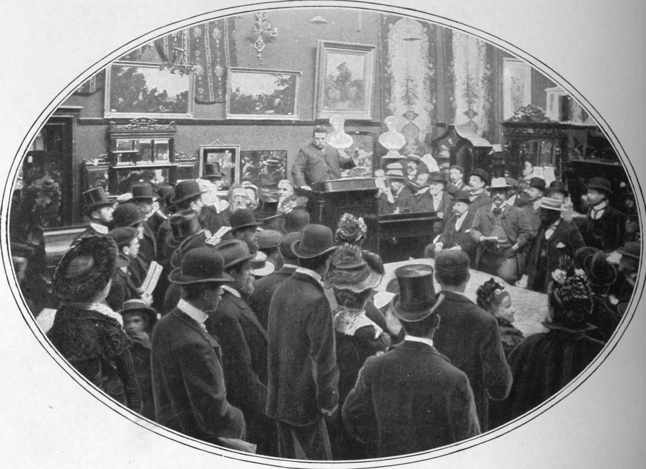 Aukcja w toku u licytatorów Phillips, Londyn, c1901 1901 autorstwa Unbekannt