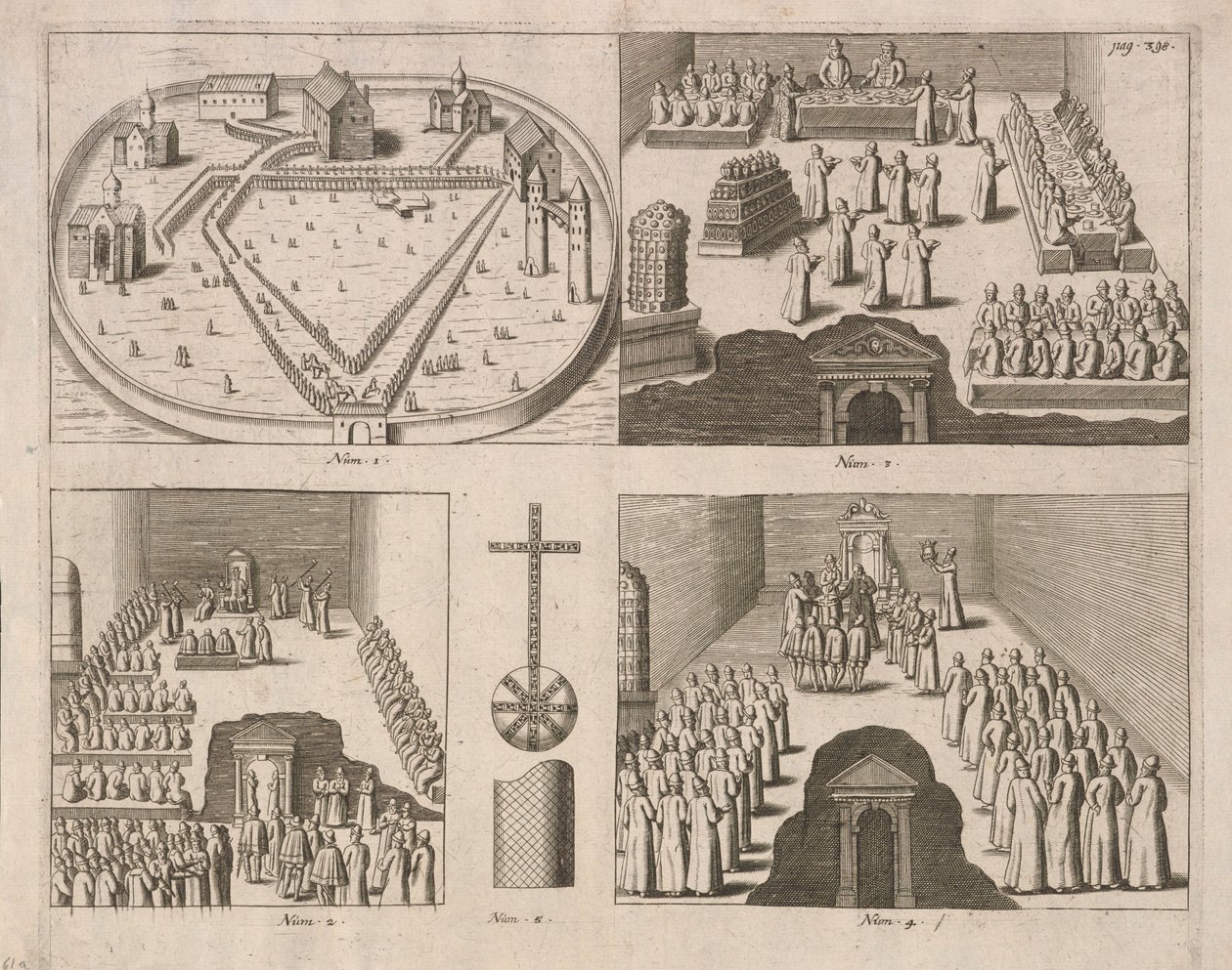 Publiczność u cara rosyjskiego w Moskwie. Wydane przez Jacoba Ulfeldta, 1578. autorstwa Unbekannt