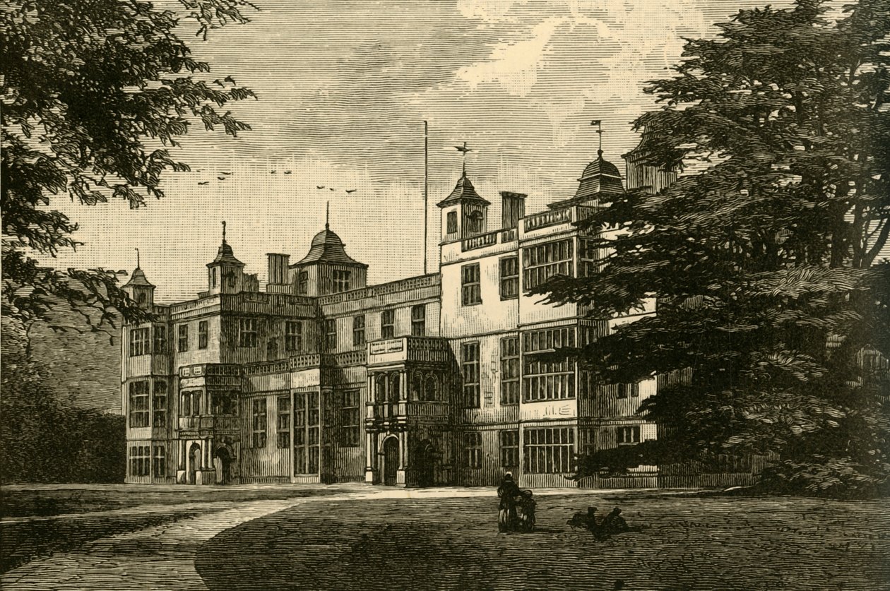 Audley End, Front Zachodni, 1898. autorstwa Unbekannt