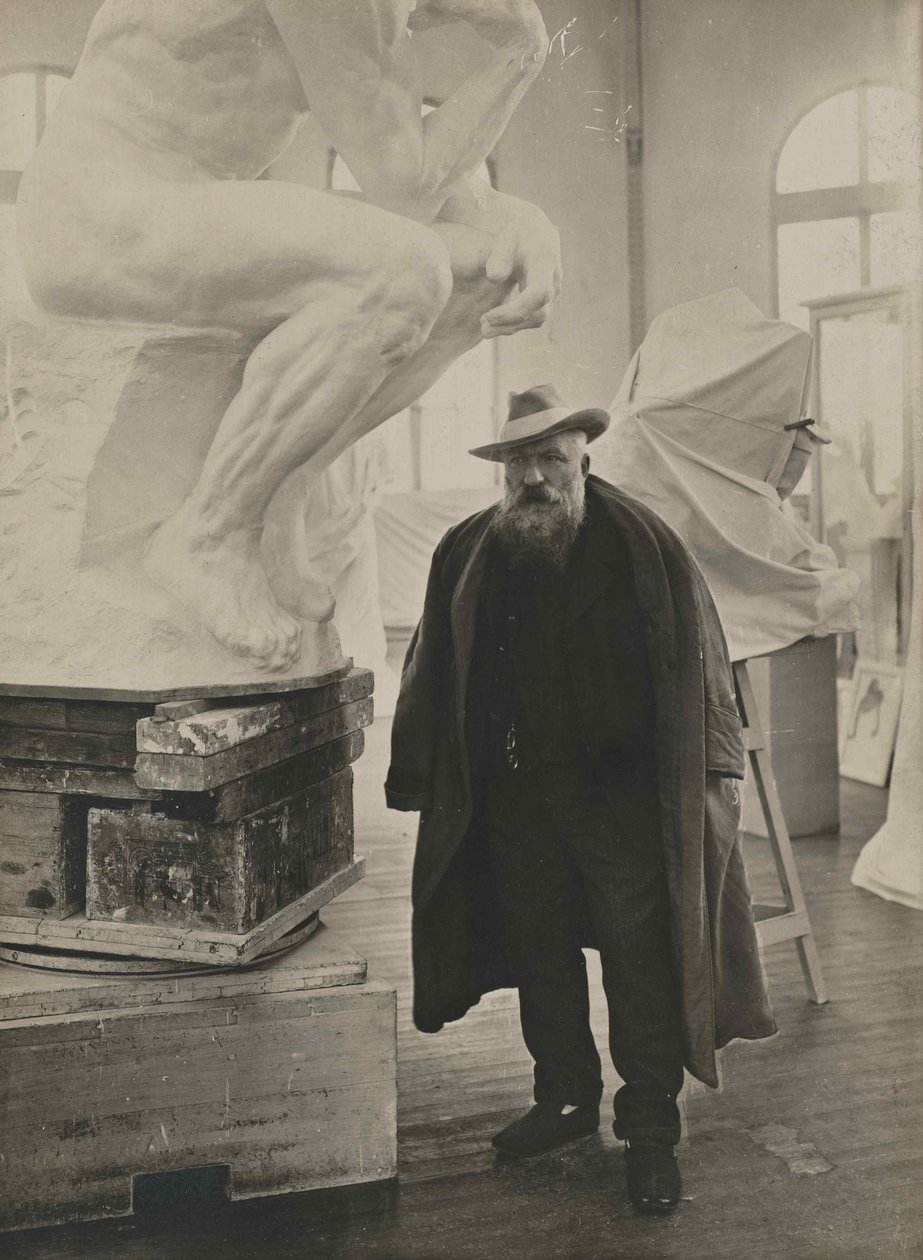 Auguste Rodin w swoim studio. autorstwa Unbekannt