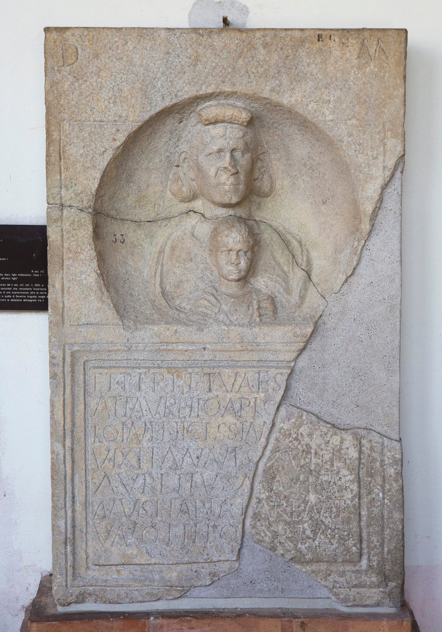 Aurelio Apio, stela autorstwa Unbekannt