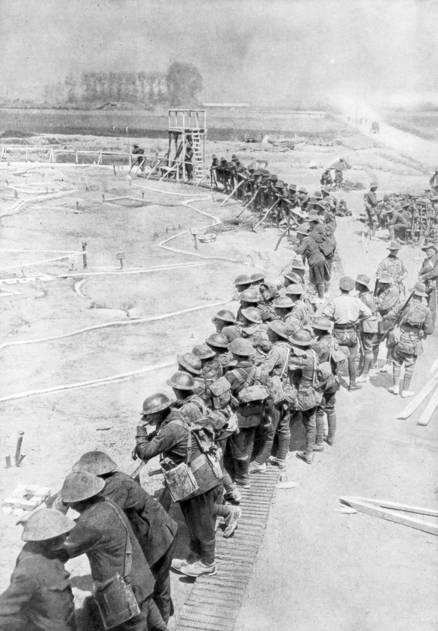 Wojska australijskie dzień przed bitwą pod Messines, Belgia, 6 czerwca 1917 r autorstwa Unbekannt