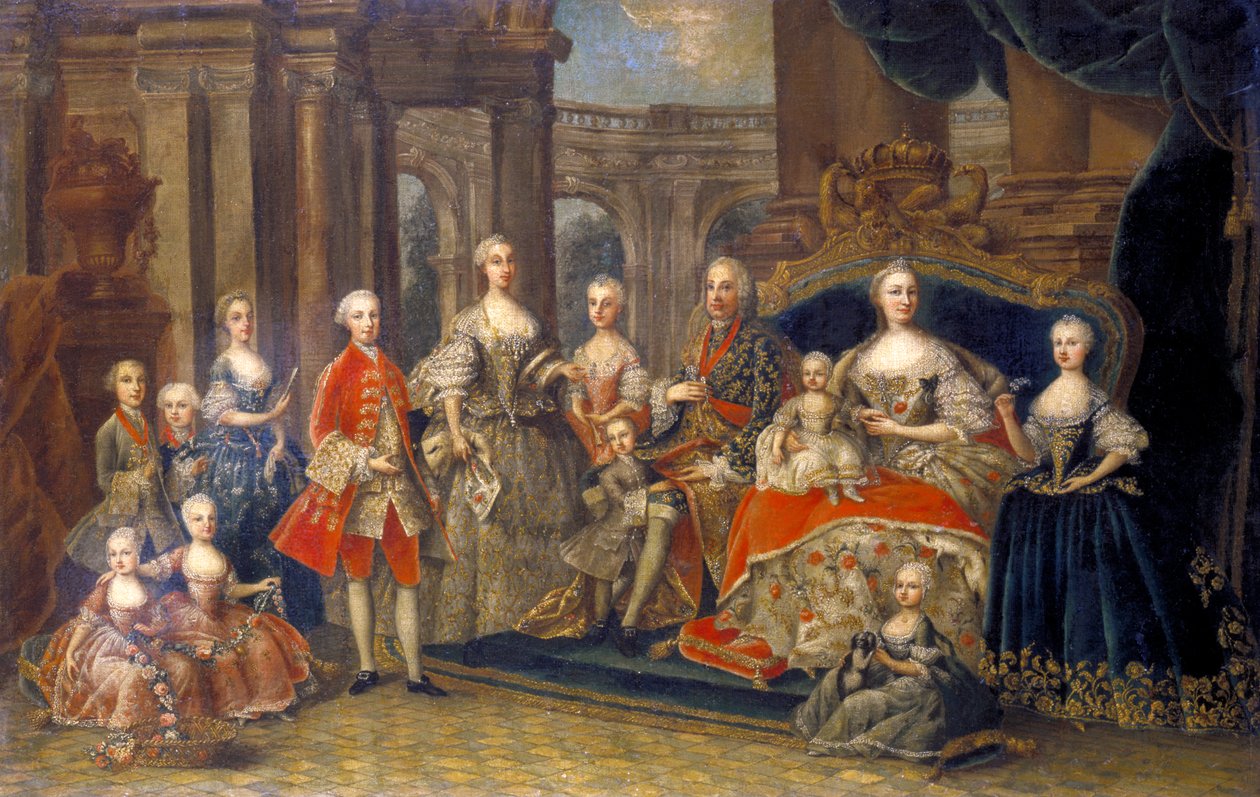 Austriacka rodzina cesarska, c1764 autorstwa Unbekannt
