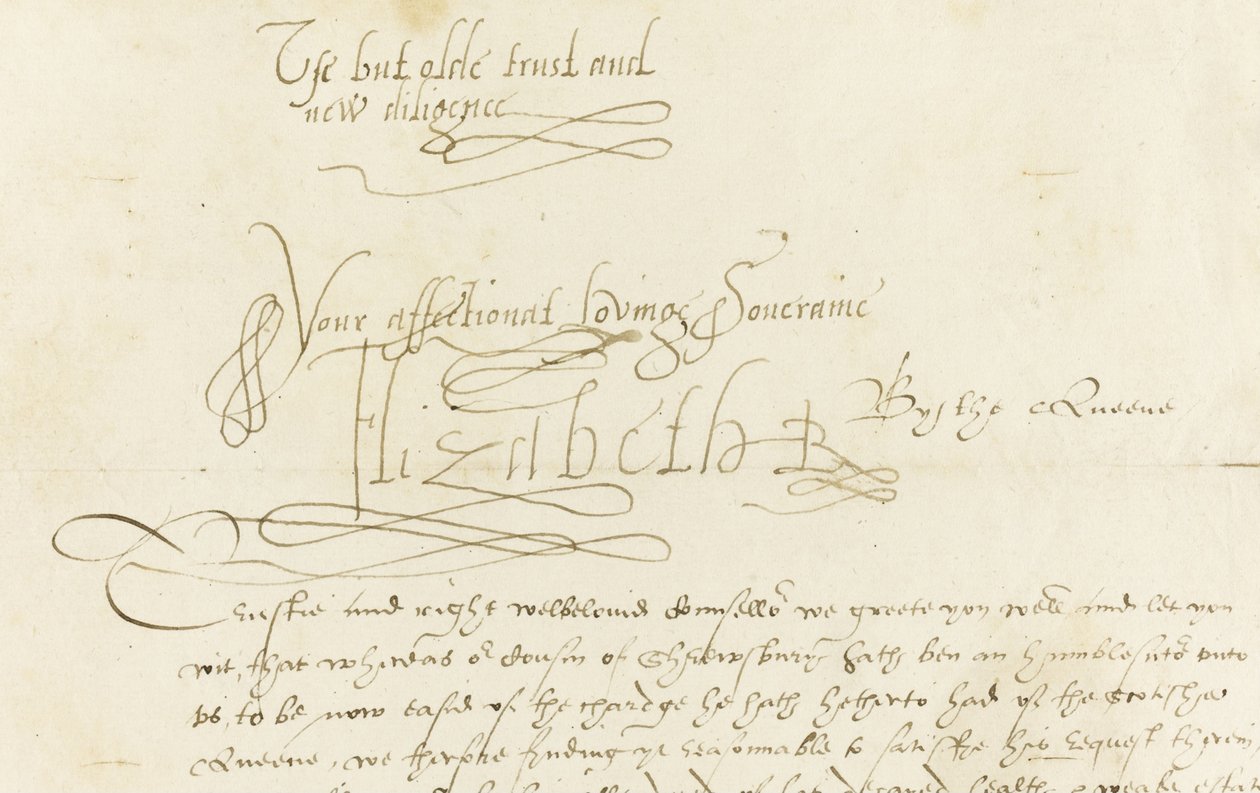 Autograf List królowej Elżbiety I do Marii, królowej Szkotów, 1584 autorstwa Unbekannt
