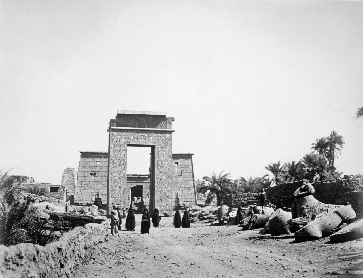 Aleja sfinksów, Karnak, Egipt, 1878 autorstwa Unbekannt