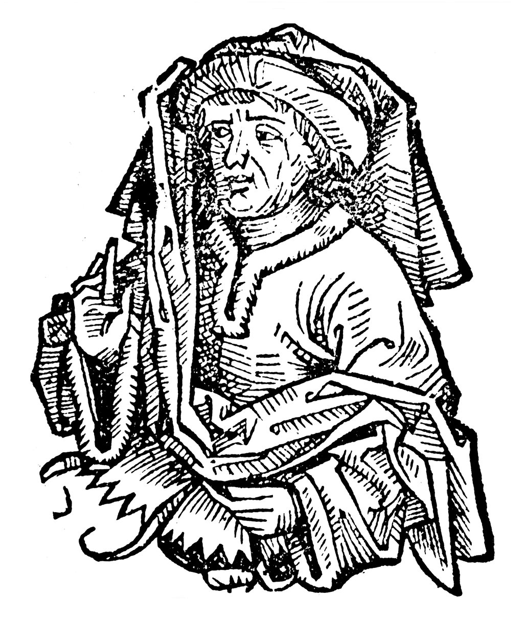 Averroes Ibn Rushd 1126-1198, wybitny średniowieczny filozof islamski, 1493 autorstwa Unbekannt
