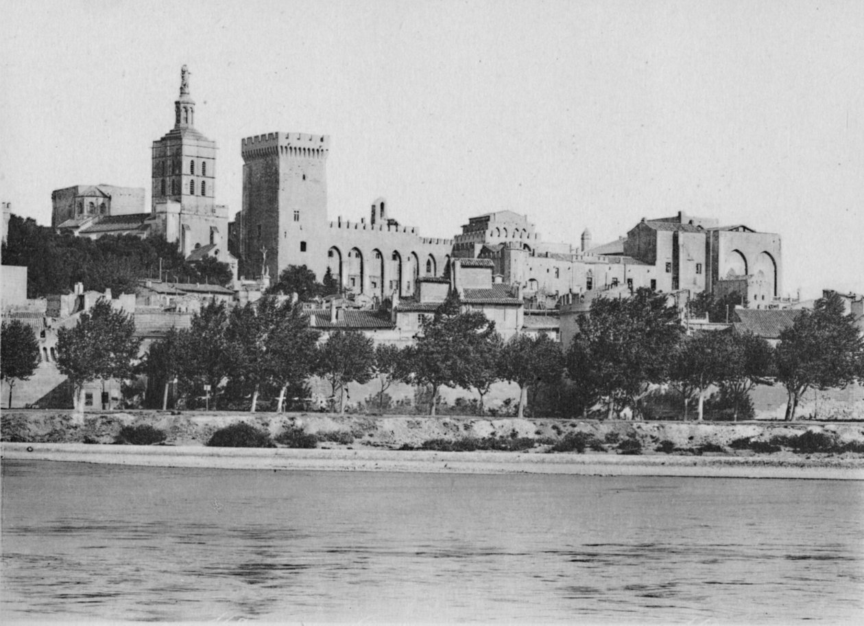 Awinion. - Pałac Rodanu i Papieży, ok. 1925 r. autorstwa Unbekannt