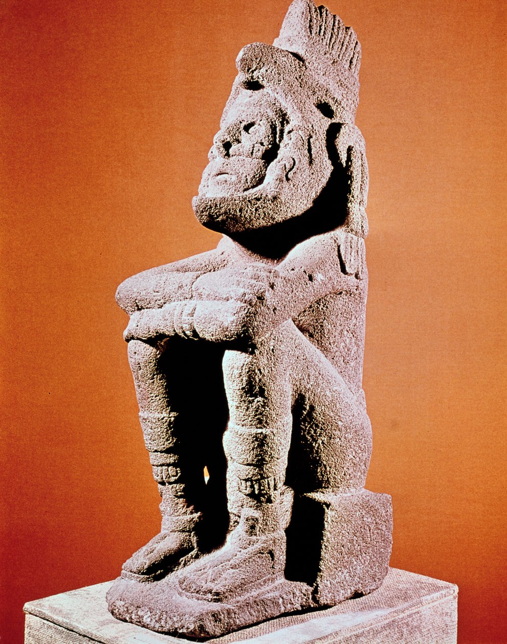Aztecka rzeźba siedzącej postaci męskiej, c1375-1521 autorstwa Unbekannt
