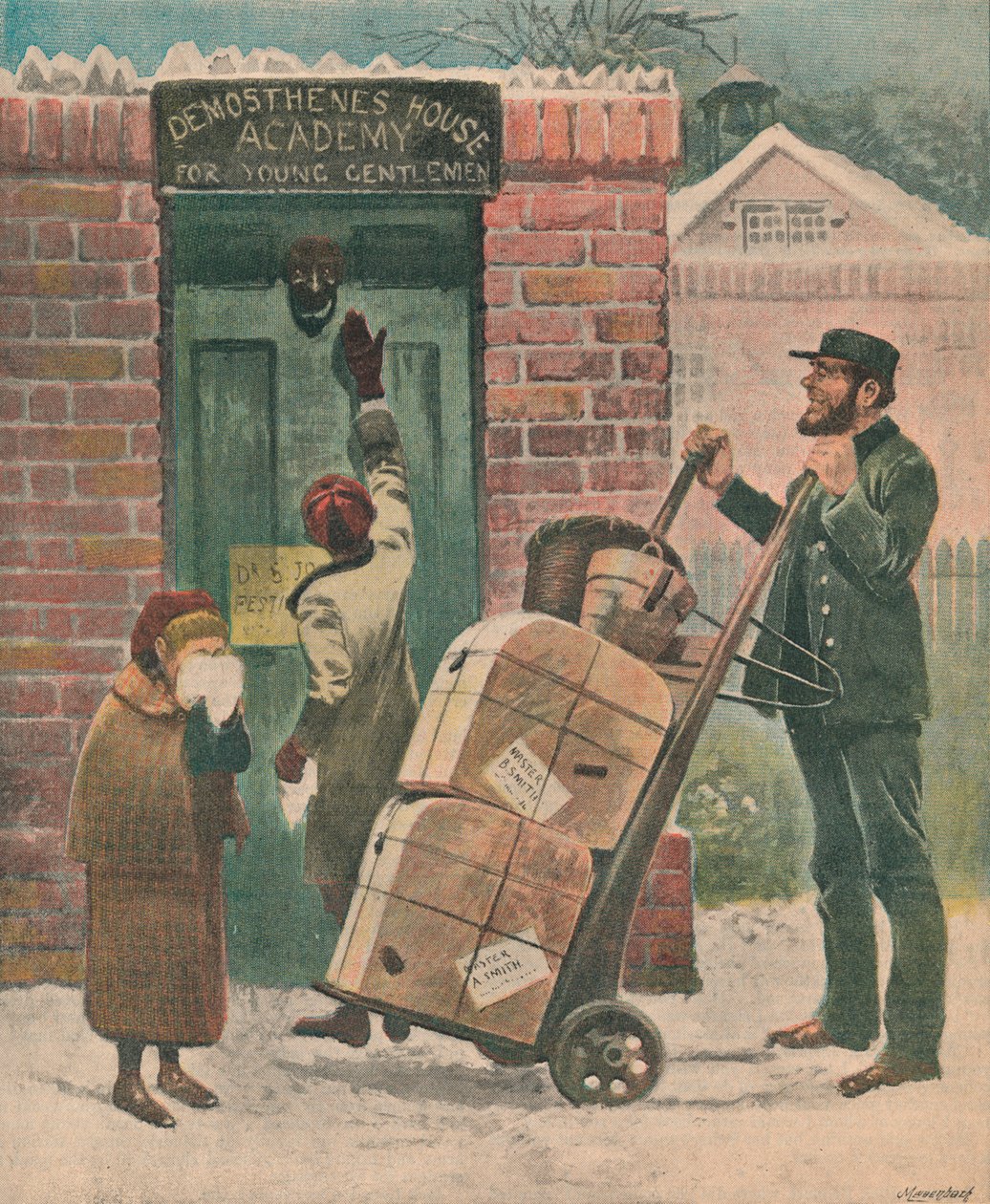 Powrót do szkoły, 1895. autorstwa Unbekannt