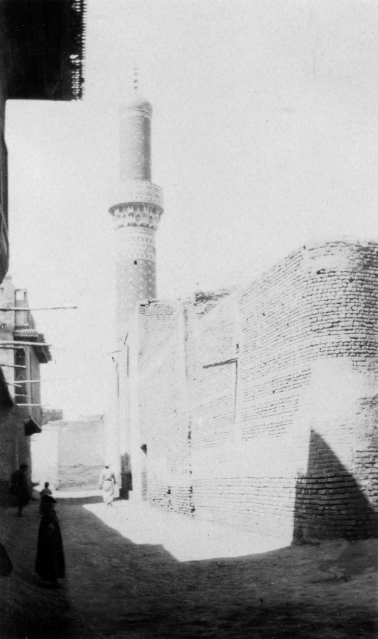 Zaułek i stary meczet, Bagdad, Irak, 1917-1919 autorstwa Unbekannt