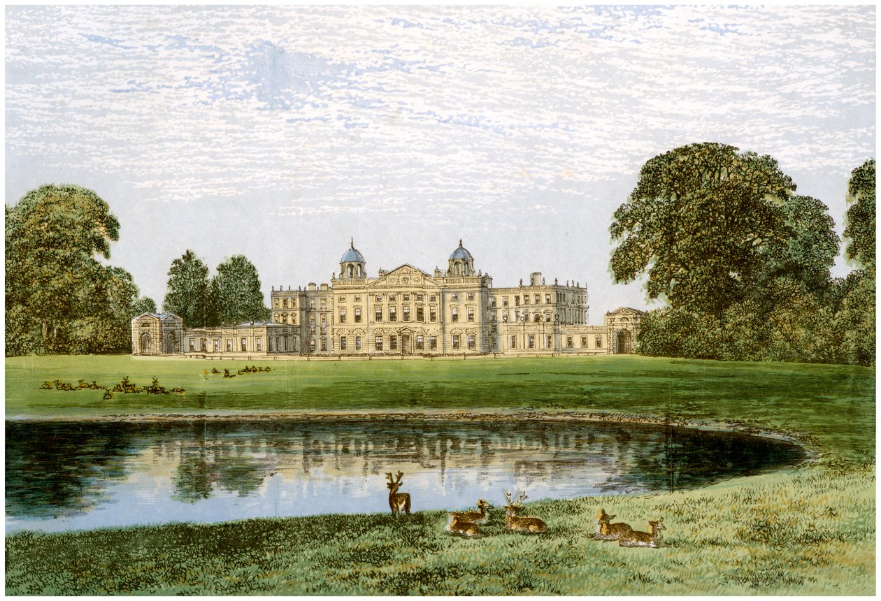 Badminton House, Gloucestershire, dom księcia Beaufort, ok. 1880 r autorstwa Unbekannt