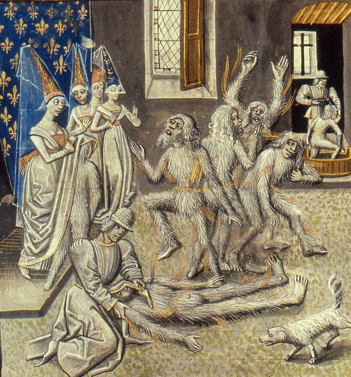 Bal des Ardents Miniatura z Grandes Chroniques de France autorstwa Jean Froissart, XV wiek. autorstwa Unbekannt