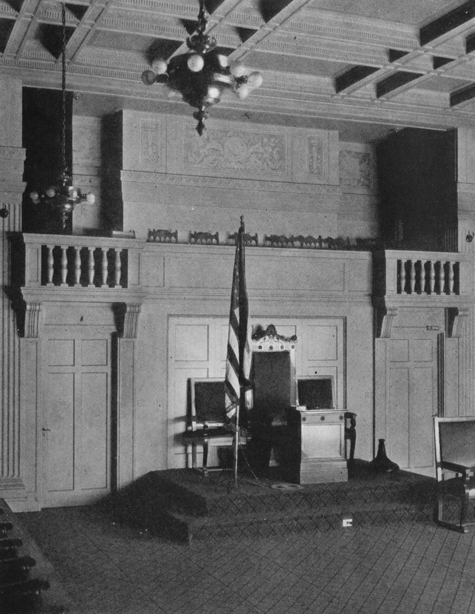Balkon i podest w pokoju loży świątyni masońskiej, Birmingham, Alabama, 1924 autorstwa Unbekannt