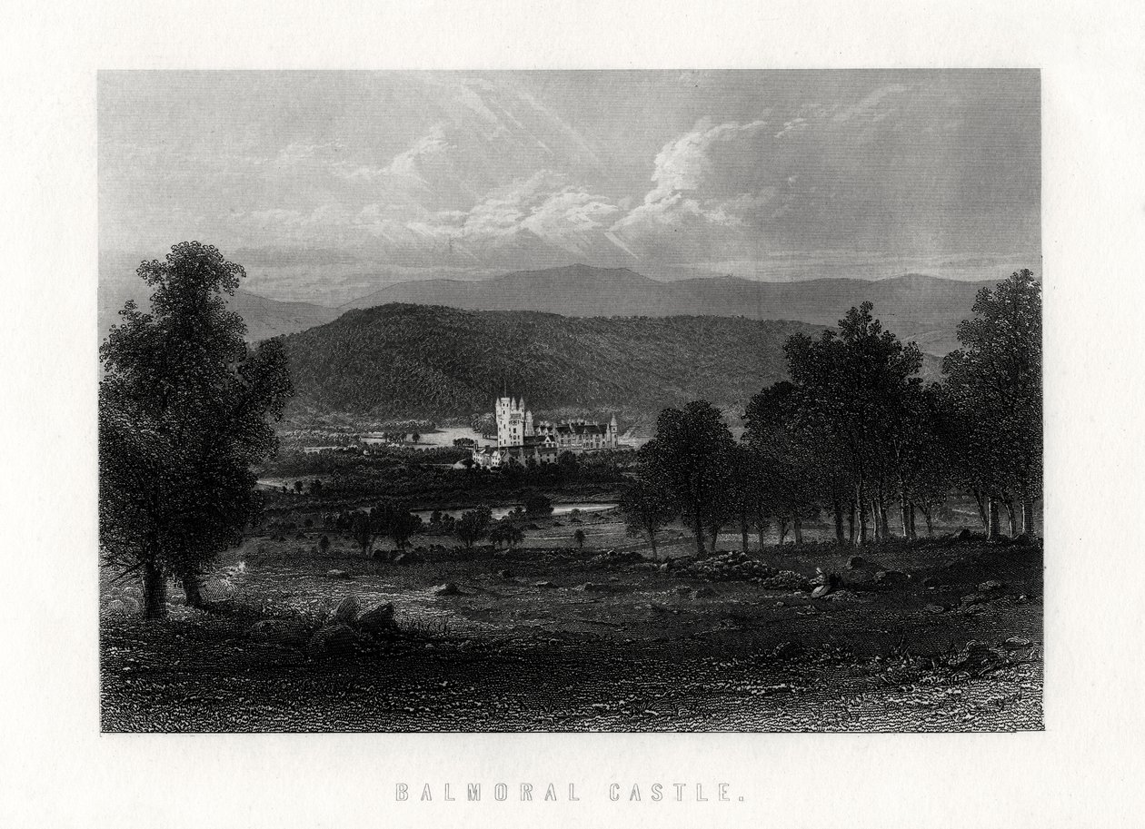 Zamek Balmoral, Szkocja, 1883 r. autorstwa Unbekannt