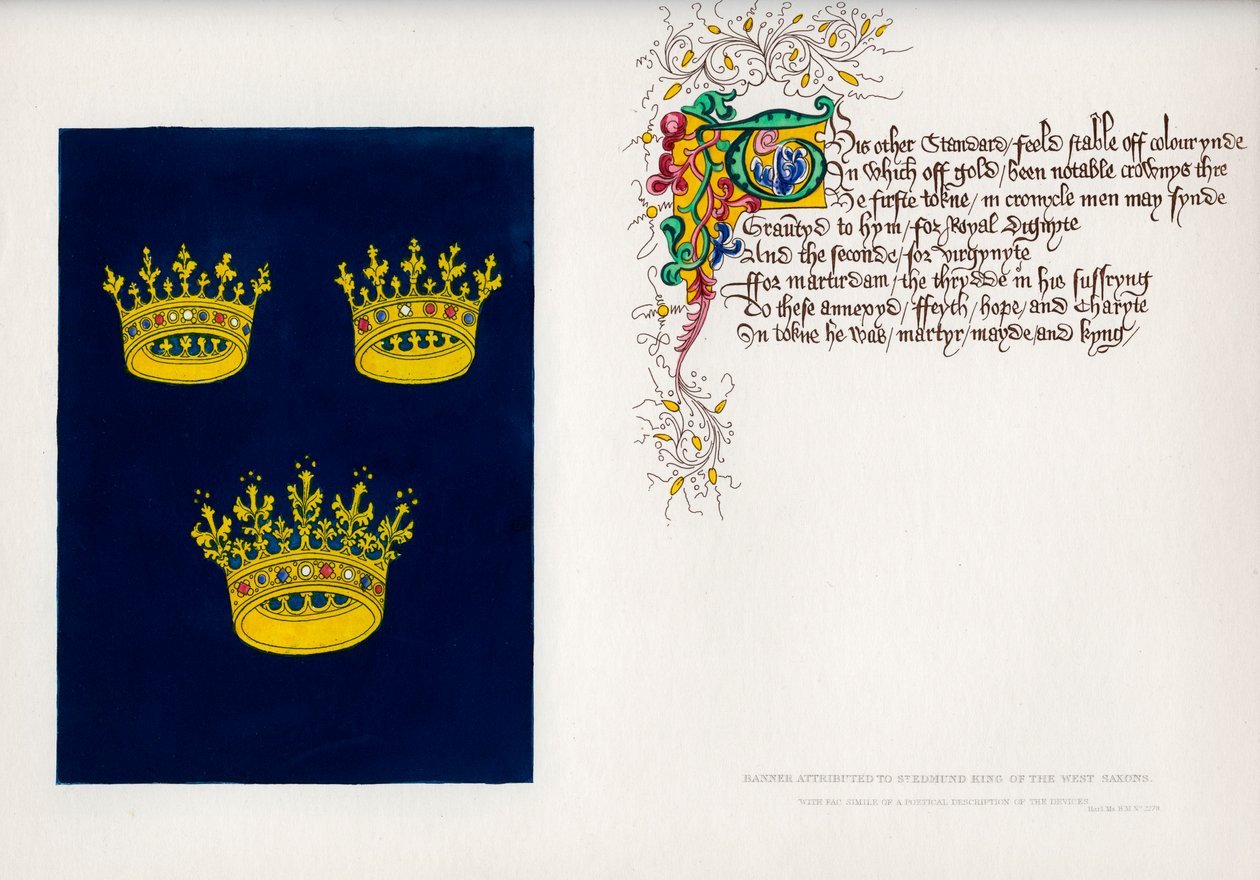 Sztandar i wiersz, XV w., 1840 autorstwa Unbekannt