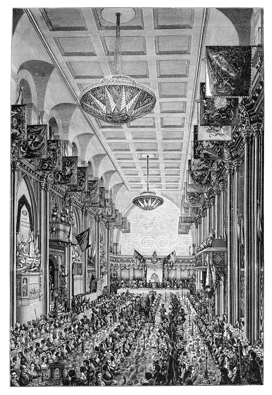 Bankiet dla królowej w Guildhall, Londyn, 1837, 1900 autorstwa Unbekannt
