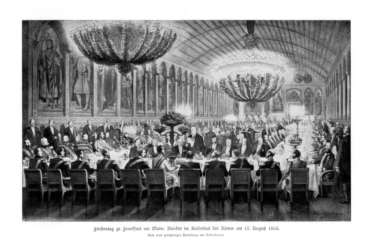 Bankiet w Sali Cesarzy, Römer, Frankfurt, 17 sierpnia 1863, 1900 autorstwa Unbekannt