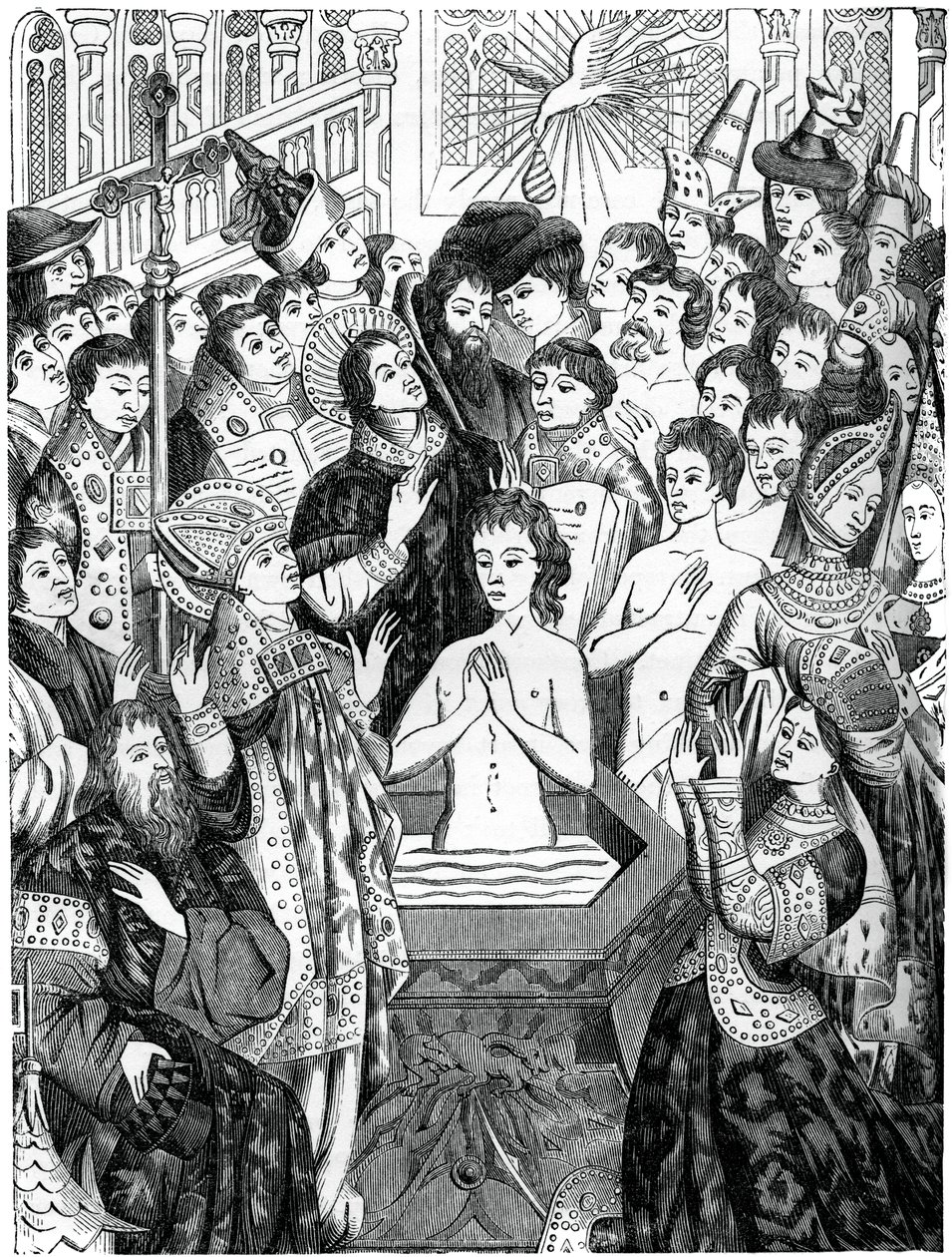 Chrzest króla Chlodwiga, Reims, 1870 autorstwa Unbekannt