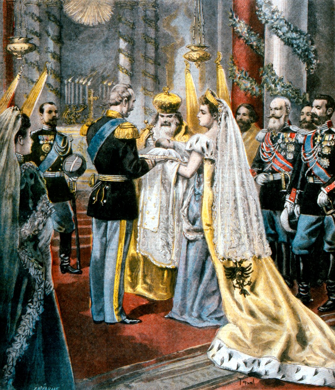 Chrzest Wielkiej Księżnej Tatiany, córki Mikołaja II Rosji, 1897 autorstwa Unbekannt