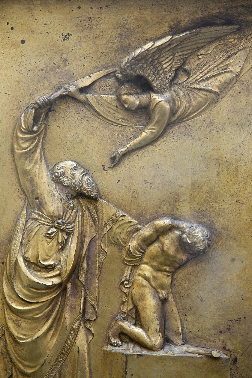 Baptysterium San Giovanni. Brama Raju. Abraham w ofierze Izaaka Florence Italie autorstwa Unbekannt
