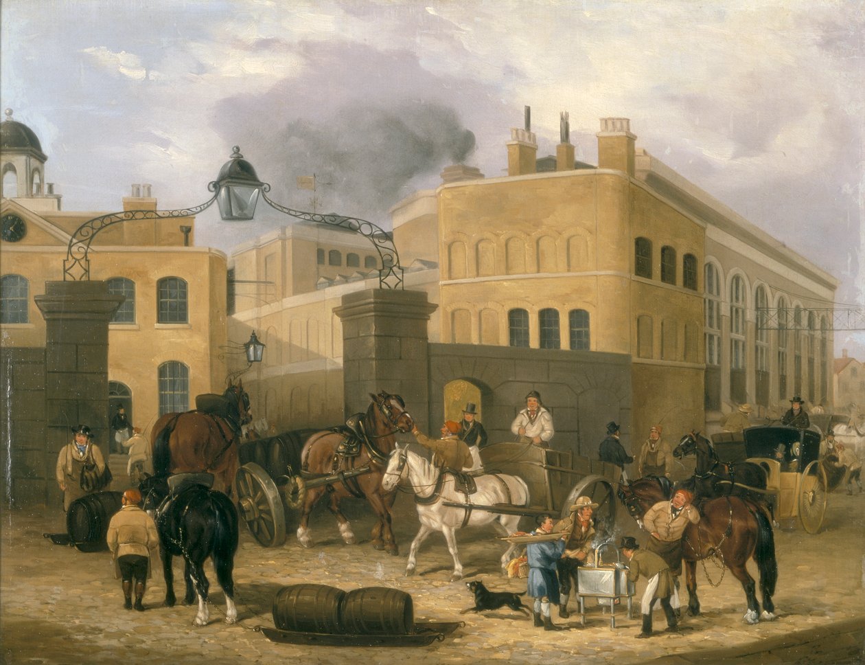 „Browar Barclay i Perkinsa w Southwark”, c1840 autorstwa Unbekannt