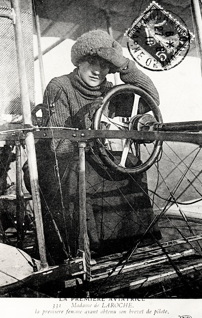 Baronowa Raymonde Delaroche, francuski lotnik, 1909 autorstwa Unbekannt