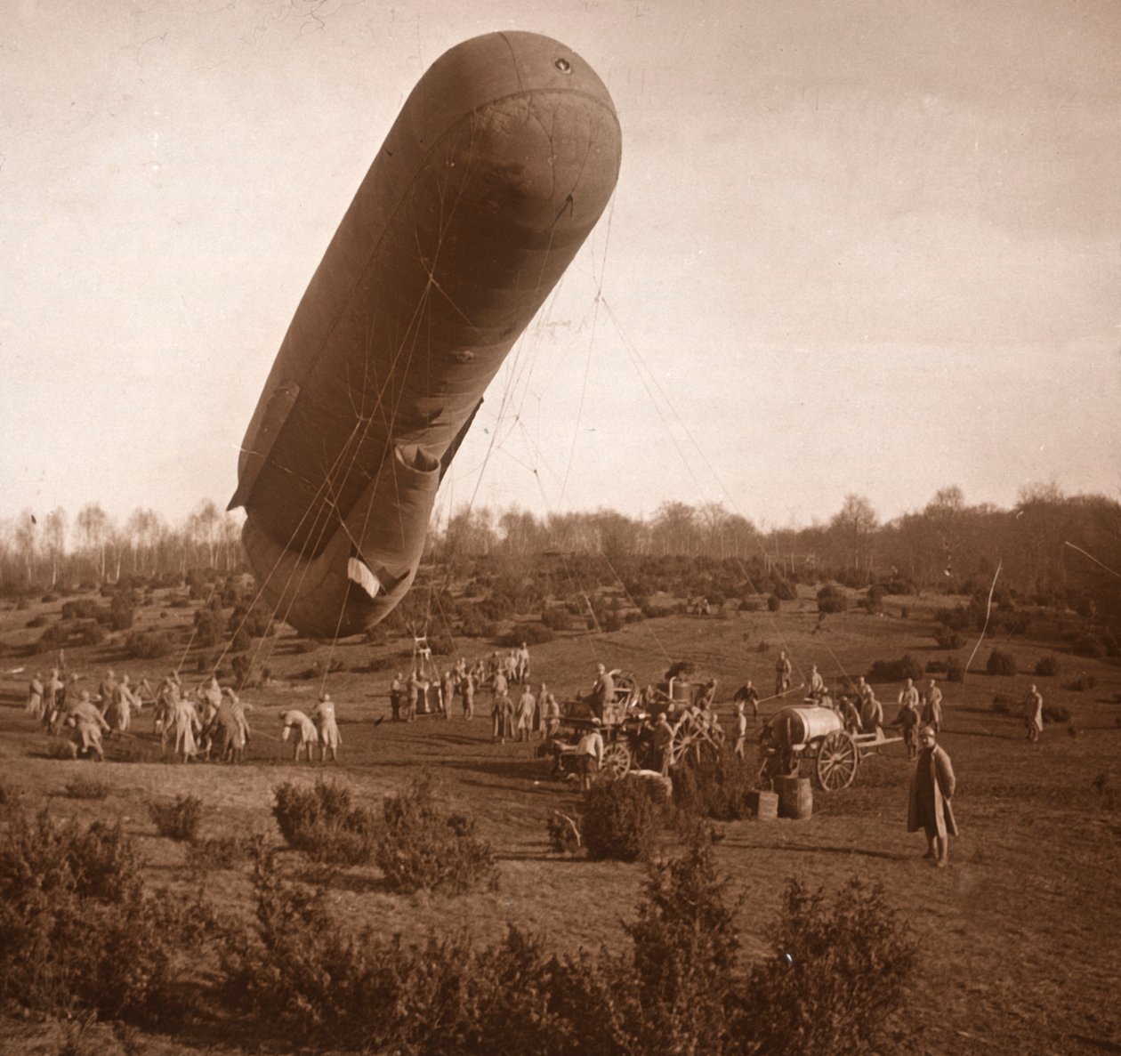 Balon zaporowy, Somme, północna Francja, c1914-c1918 autorstwa Unbekannt