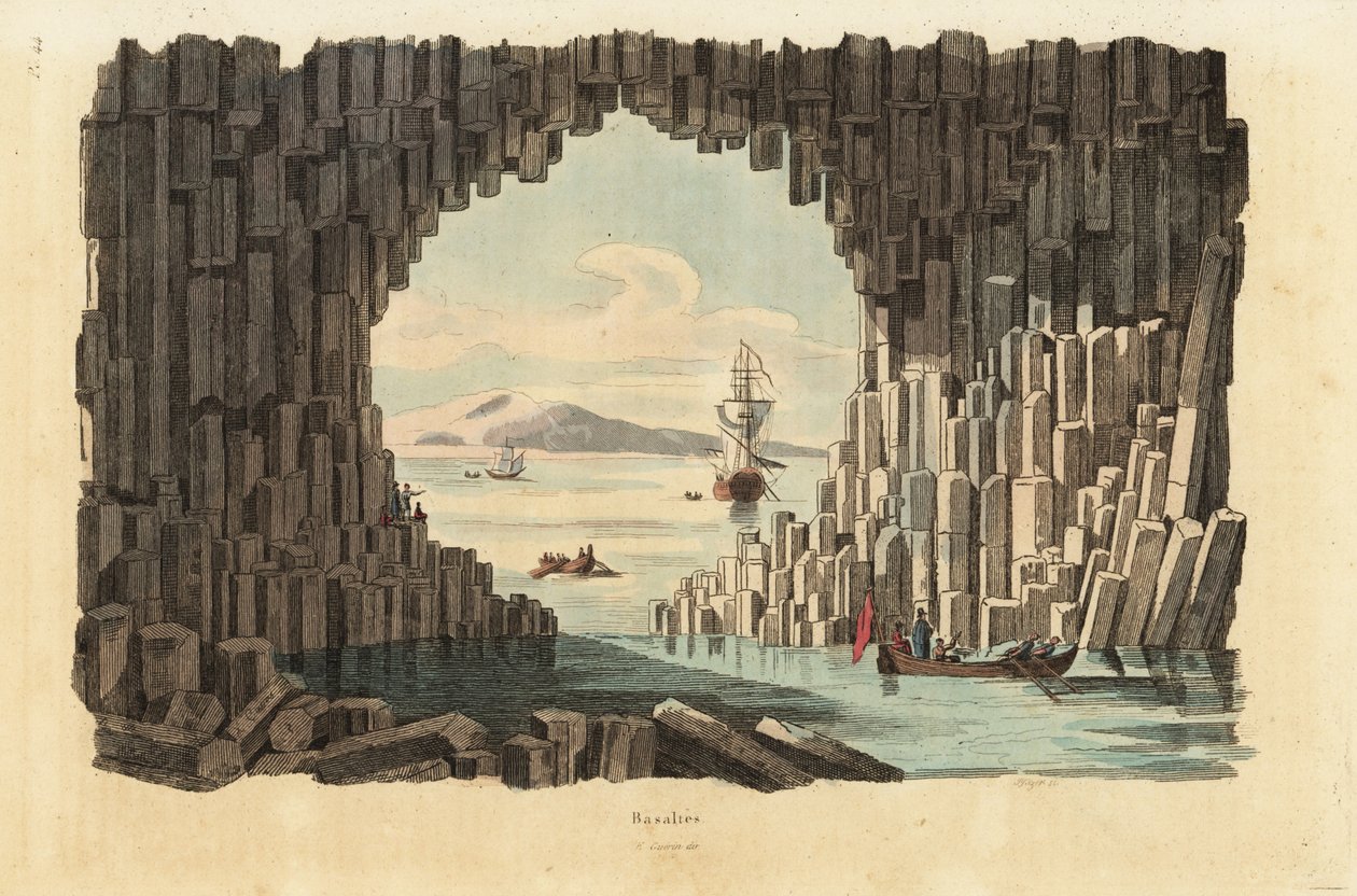 Kolumny bazaltowe w jaskini Fingala, Staffa, Inner Hebrides, Szkocja autorstwa Unbekannt