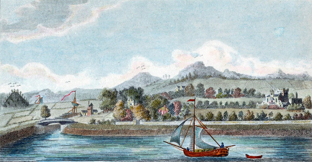 Basen Kaledońskiego Kanału Statków w Muirtown niedaleko Inverness, Szkocja, 1822 r. autorstwa Unbekannt